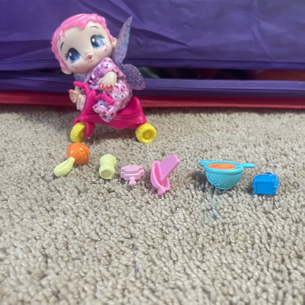 Whimsical Pink Fairy Doll with Accessories